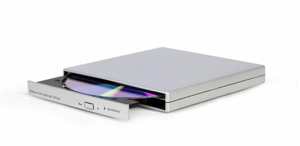 GEMBIRD externí mechanika DVD,  USB 2.0,  stříbrná0 