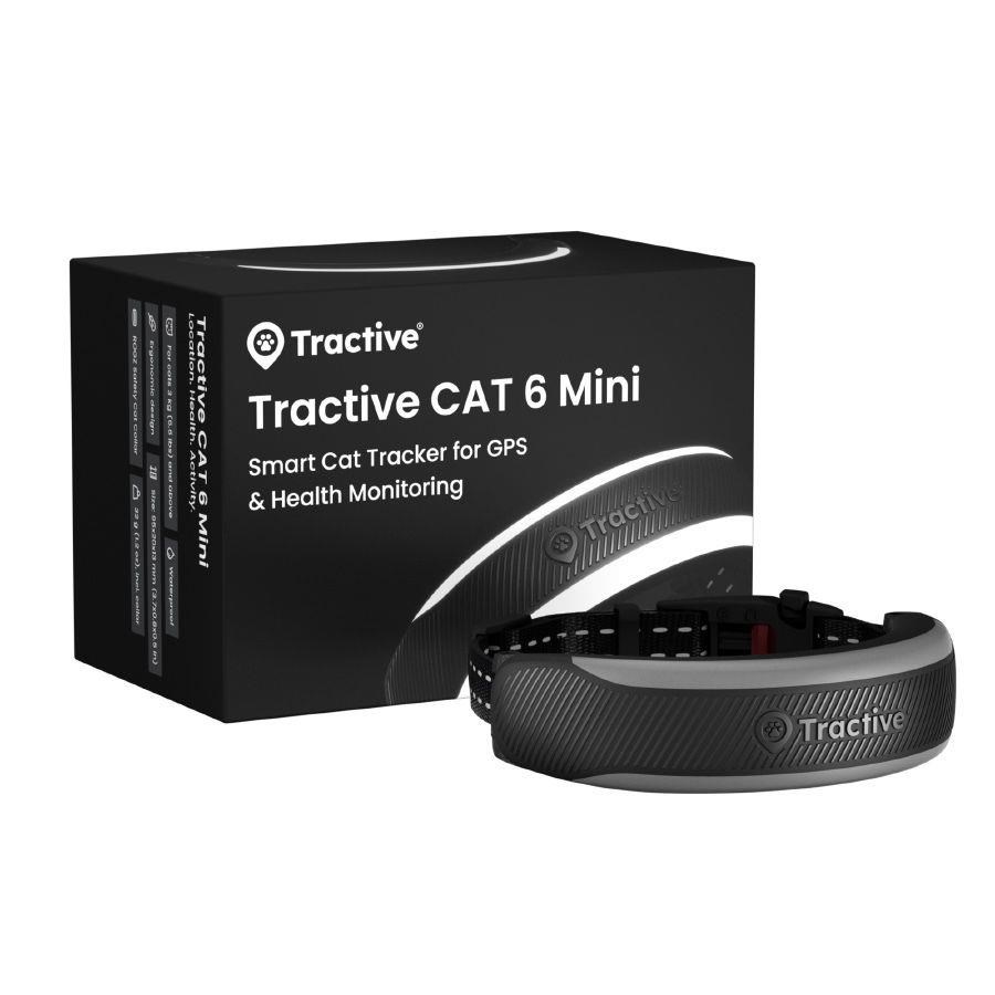 Tractive CAT 6 Mini – chytrý GPS lokátor pro kočky a monitor zdraví s integrovaným obojkem - černý7 