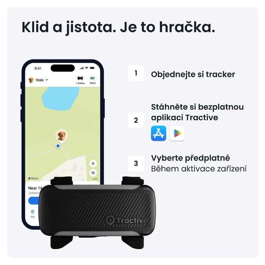 Tractive DOG 6 XL – Chytrý GPS lokátor pro psy se sledováním životních funkcí a zdravotními upozorněními,  černý1 