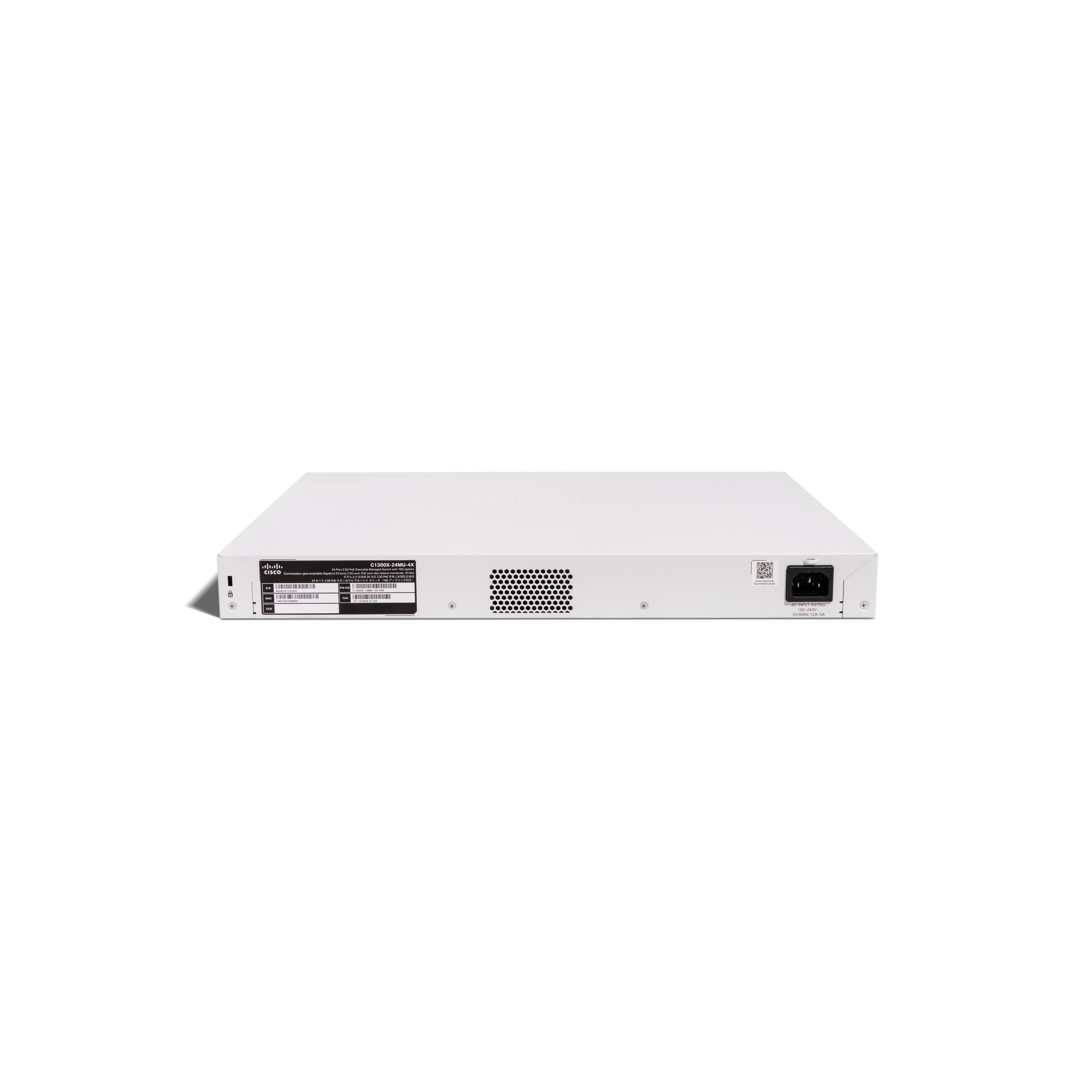 Cisco Catalyst switch C1300X-24MU-4X (24x2, 5GbE, 4xSFP28, 10Gb/ s uplink - 25Gb/ s stack only, 16xPoE+, 8xPoE++, 740W)1 