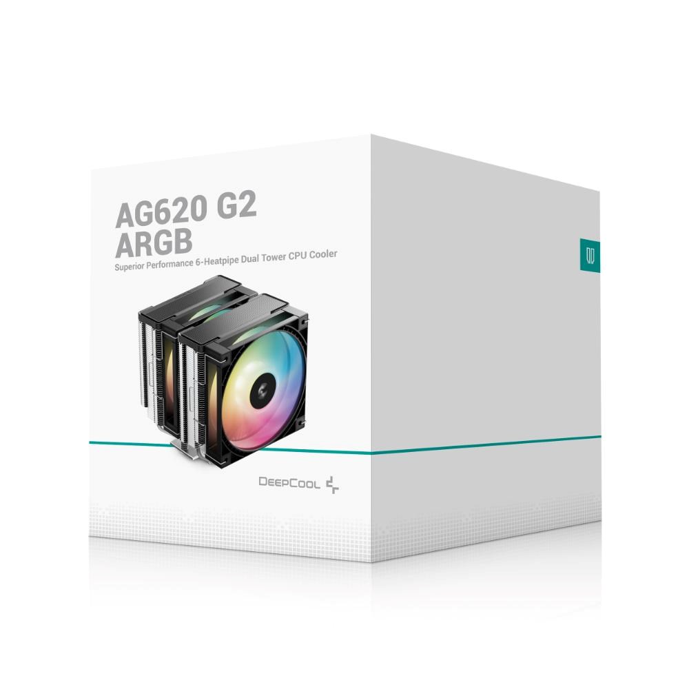 DEEPCOOL CPU Chladič AG620 G2 ARGB,  2x120mm,  ARGB,  LGA1851,  AM5,  černá8 