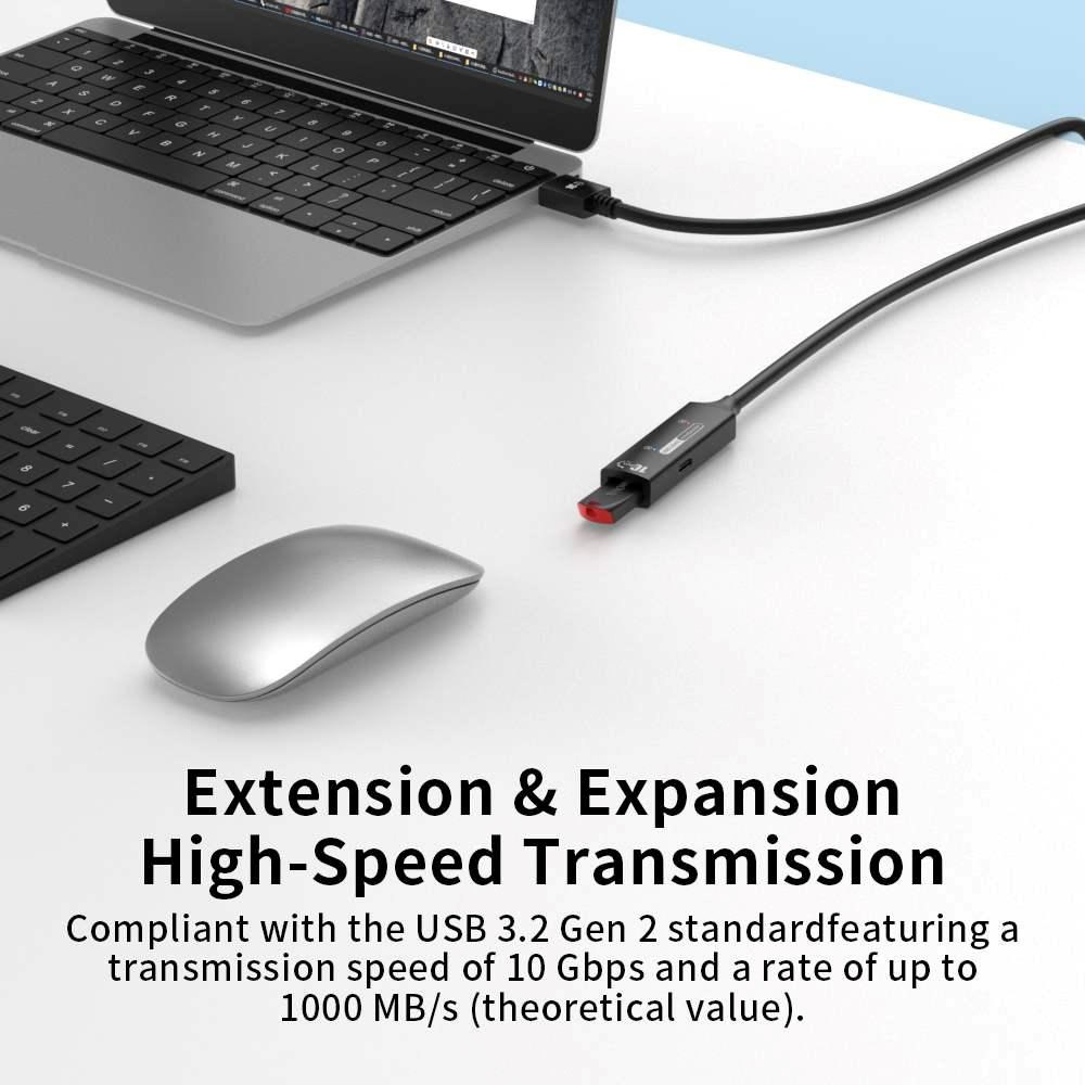 PremiumCord USB-C 3.2 Gen 2 repeater a prodlužovací kabel Male-Female,  10Gbps Aluminium 10m12 