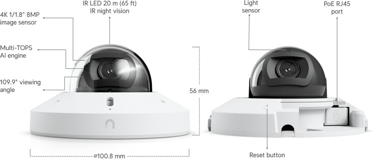 UBNT G6 Mini Dome,  UniFi Protect 8MP IP kamera4 