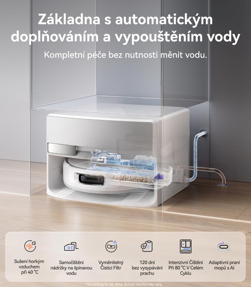BAZAR - Narwal Flow compact station - AI robotický vysavač s pásovým mopem a samočistící stanicí s napojením na odpad -5 