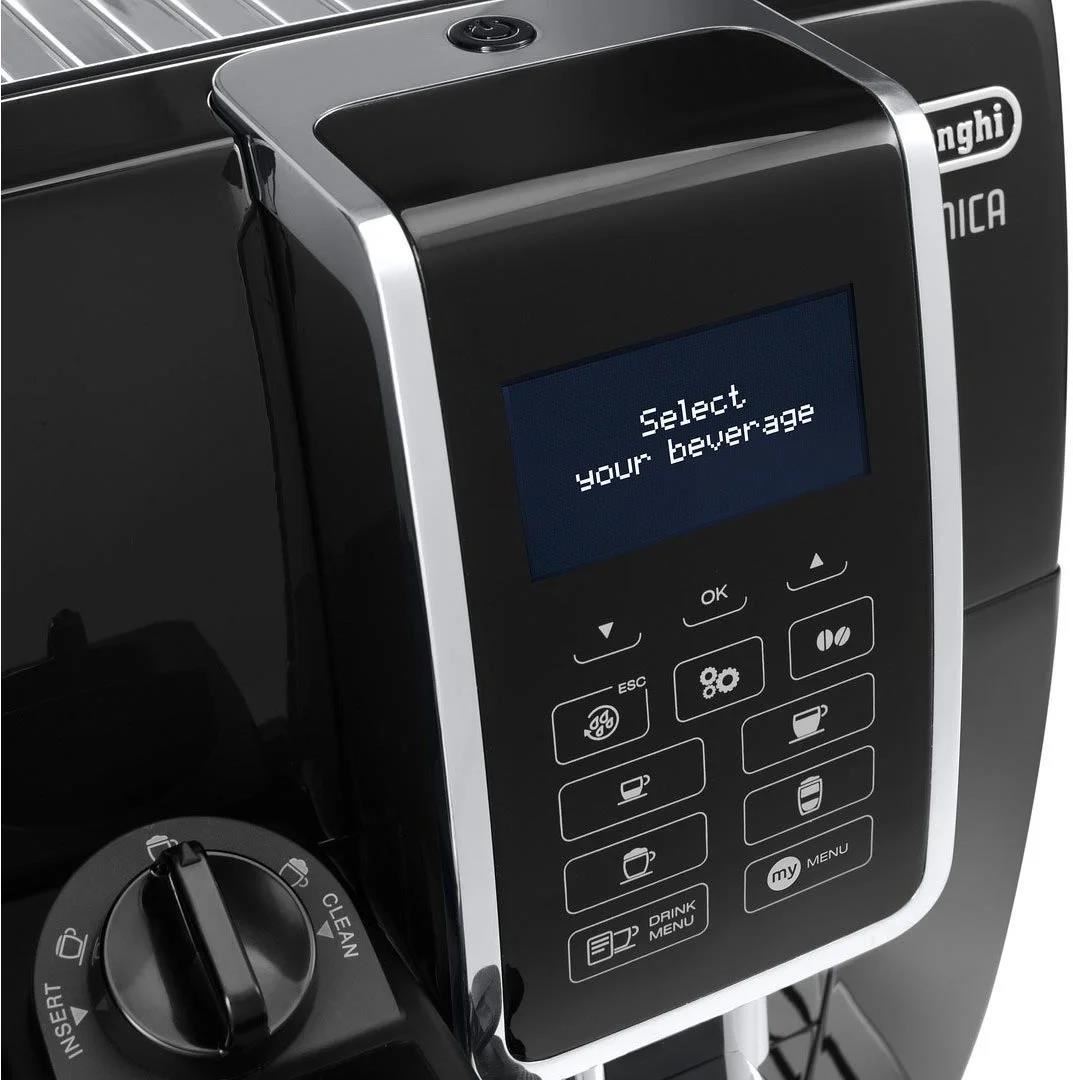 DeLonghi Dinamica ECAM 350.55.B automatický kávovar,  15 bar,  vestavěný mlýnek,  mléčný systém,  zásobník na mletou kávu3 