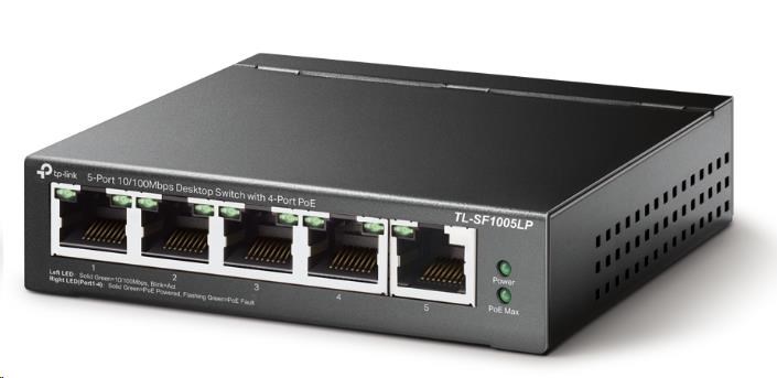 TP-Link switch TL-SF1005LP v3.40 (P/ N:1700000439) (5x100Mb/ s,  4xPoE,  41W,  fanless)1 