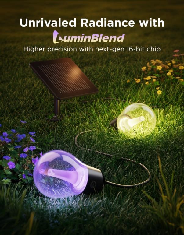 Govee RGBICW Smart solární zahradní retěz 8 žárovek1 