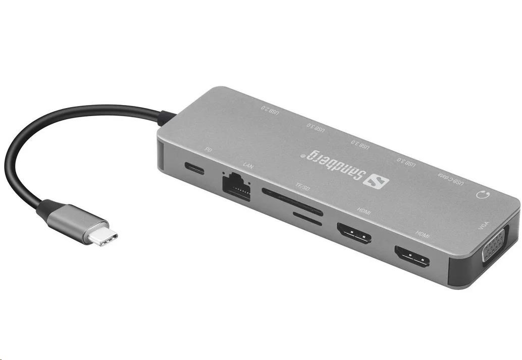 Sandberg USB-C 13-in-1 Travel Dock0 