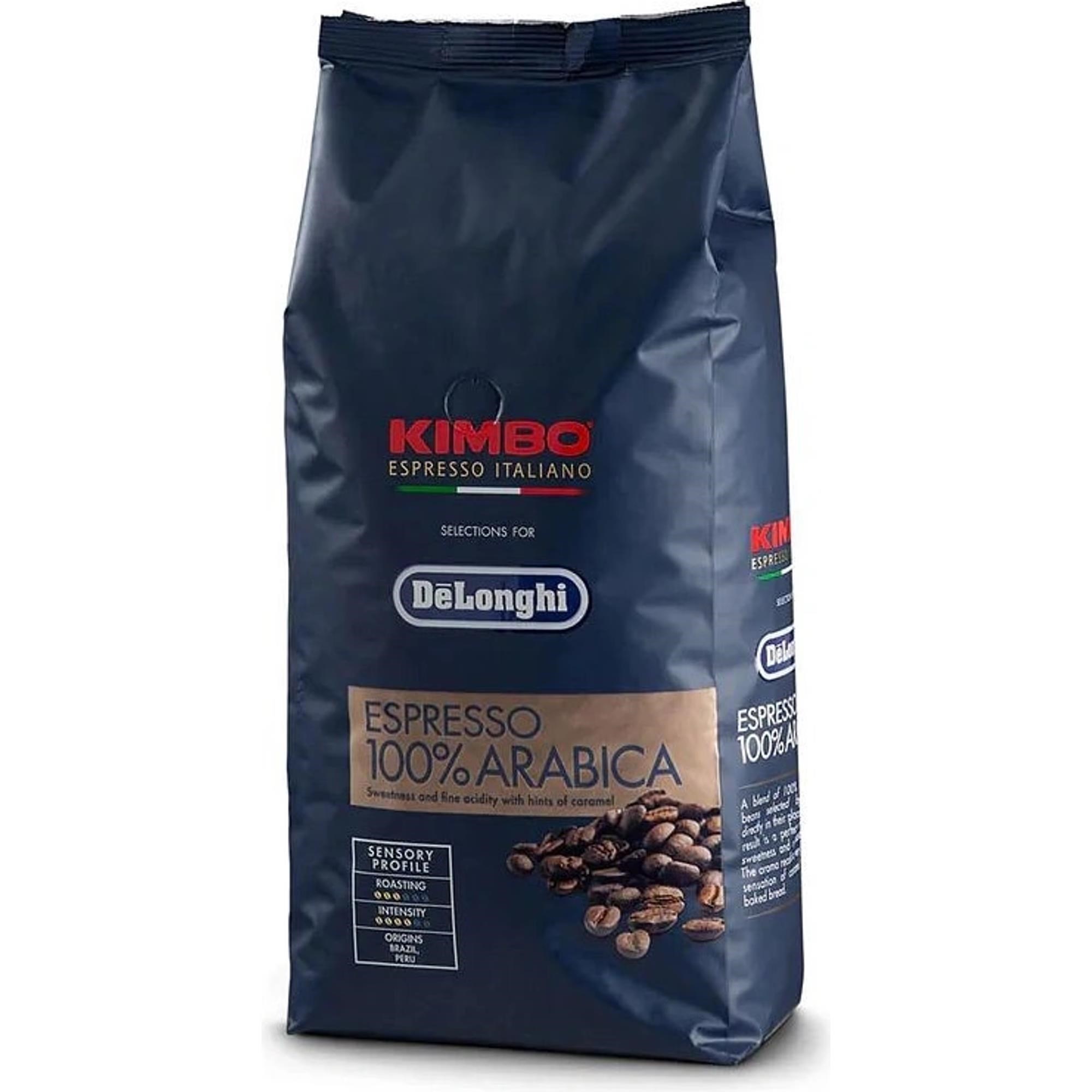 DeLonghi Kimbo Espresso 100% Arabica zrnková káva 1 kg,  pro kávomaty,  espresso,  karamelové tóny0 
