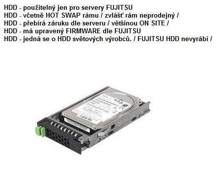 FUJITSU HDD SRV HD SAS 12G 600GB 15K HOT PL 2.5" EP0 