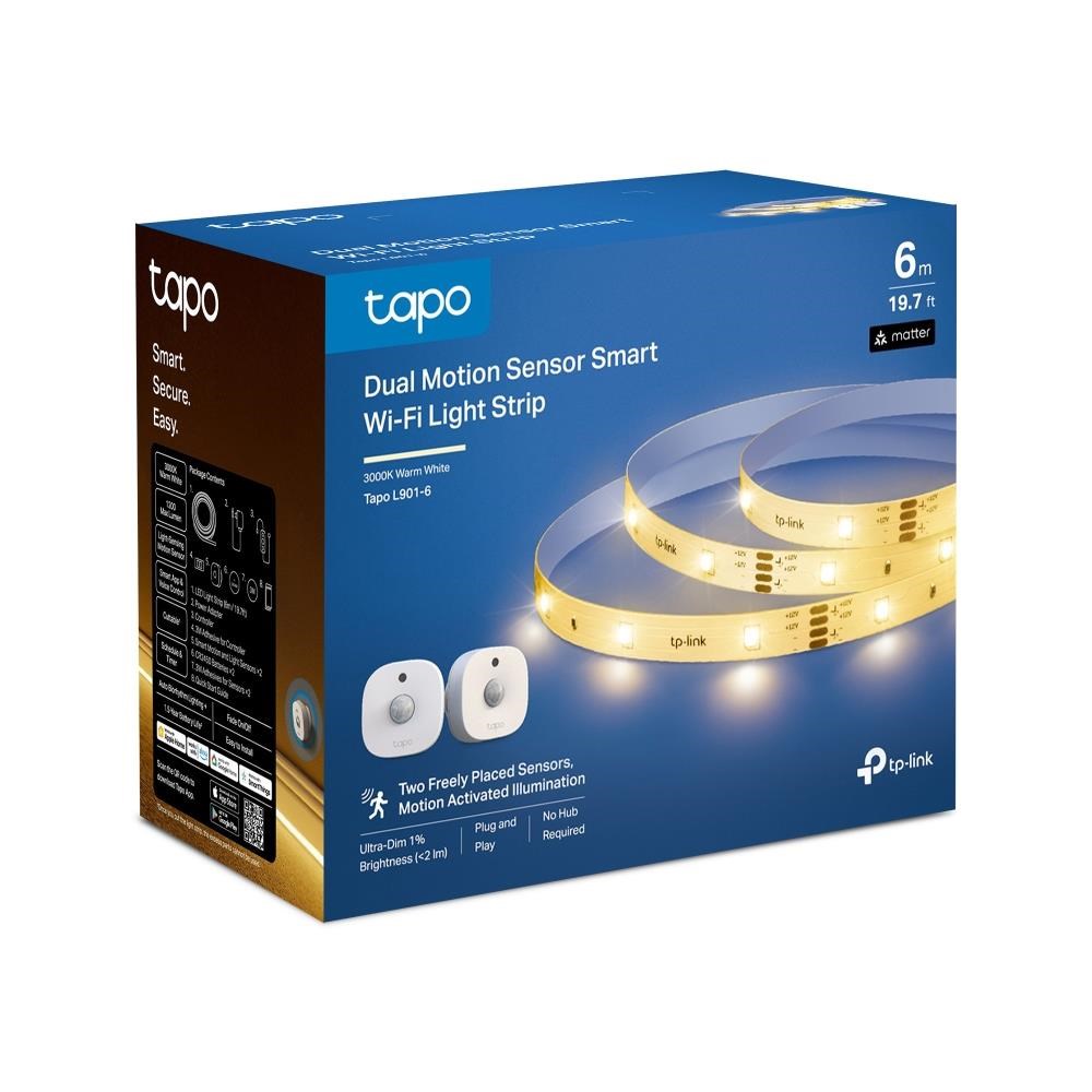 TP-Link Tapo L901-6 chytrý WiFi LED pásek se 2 pohybovými senory (barevný, 2, 4GHz,  5m)2 