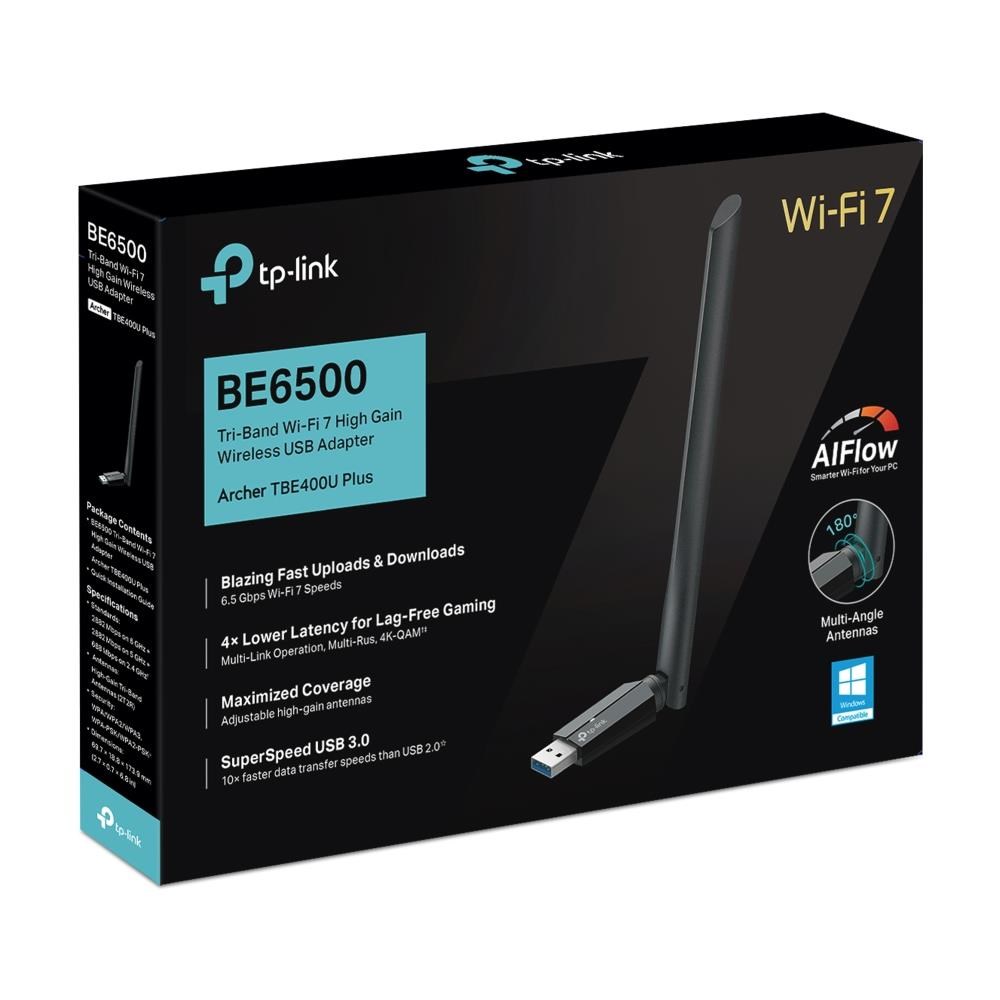 TP-Link Archer TBE400U Plus WiFi7 USB adapter (BE6500, 2, 4GHz/ 5GHz/ 6GHz, USB3.0)4 