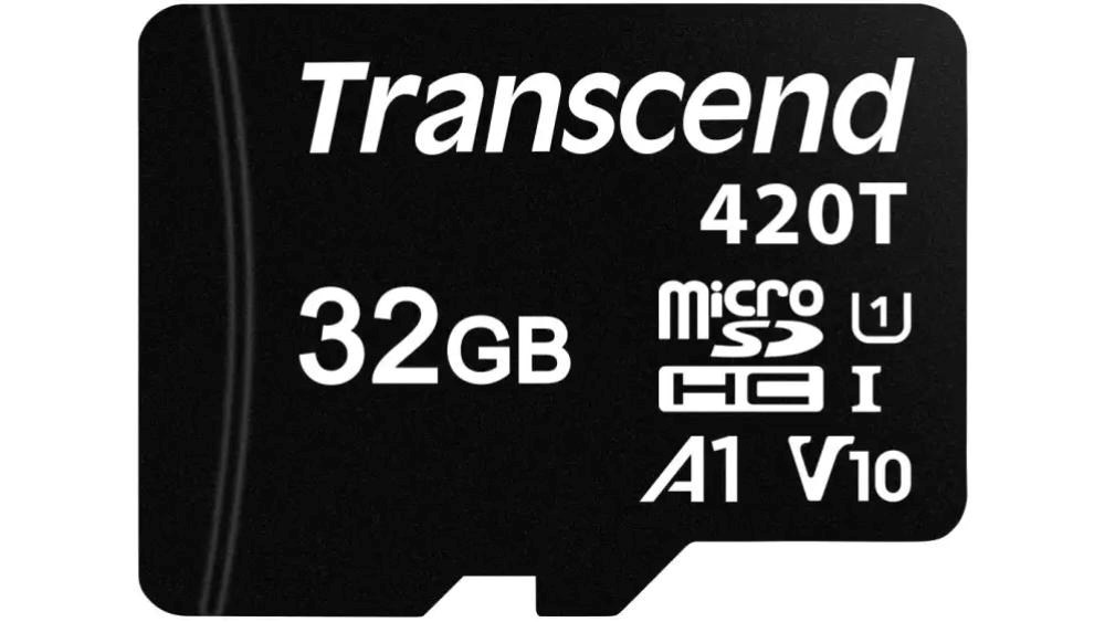 TRANSCEND Industrial Micro SDHC 420T 32GB,  Class 10 UHS-I U1 A1,  3D TLC0 