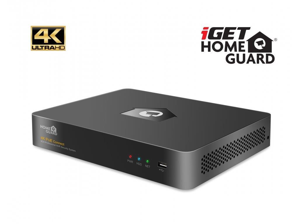 BAZAR iGET HOMEGUARD HGNVK88504 - PoE 4K UltraHD NVR CCTV 8CH + 4x kamera - poškozený obal1 