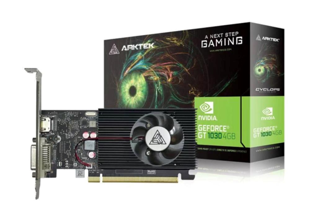 ARKTEK VGA NVIDIA GeForce GT 1030 4GB,  GT 1030,  4GB DDR4,  1xHDMI,  1xDVI0 