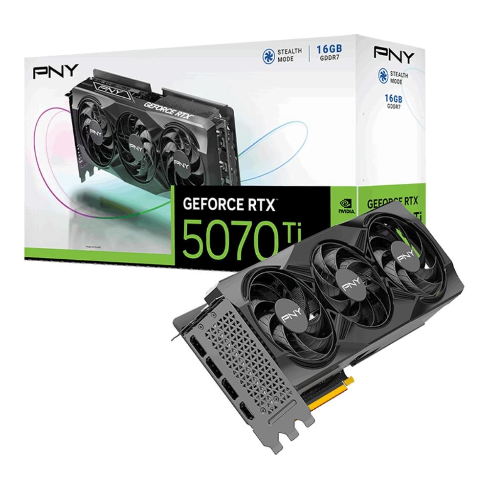 PNY VGA Nvidia GeForce RTX 5070 Ti 16GB Triple Fan,  RTX 5070 Ti,  16GB DDR7,  3xDP,  1xHDMI0 