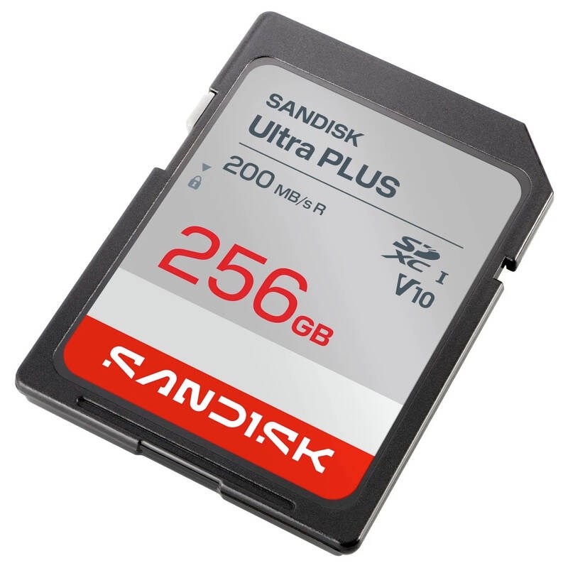 Sandisk Ultra PLUS SDXC karta 256GB UHS-I,  V10,  U1,  C10,  (200MB/ s)2 