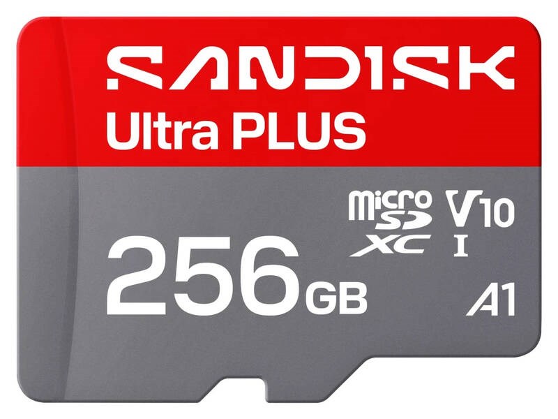 Sandisk Ultra PLUS micro SDXC karta 256GB UHS-I,  V10,  U1,  C10,  (200MB/ s)1 