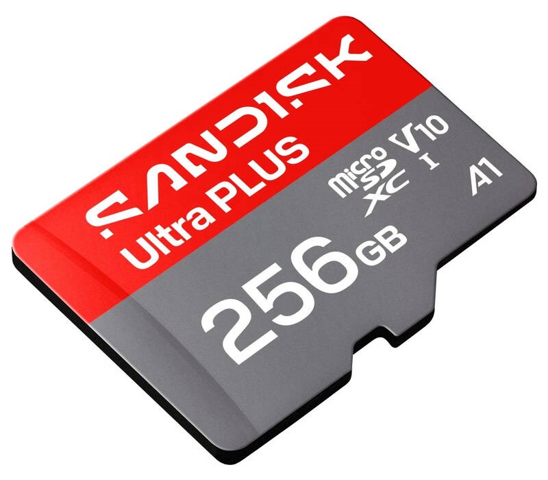 Sandisk Ultra PLUS micro SDXC karta 256GB UHS-I,  V10,  U1,  C10,  (200MB/ s)2 