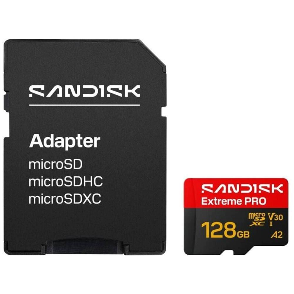 SanDisk micro SDXC Extreme PRO 128GB UHS-I U3 (250R/ 120W MB/ s,  UHS-I U3 V30) + adaptér1 