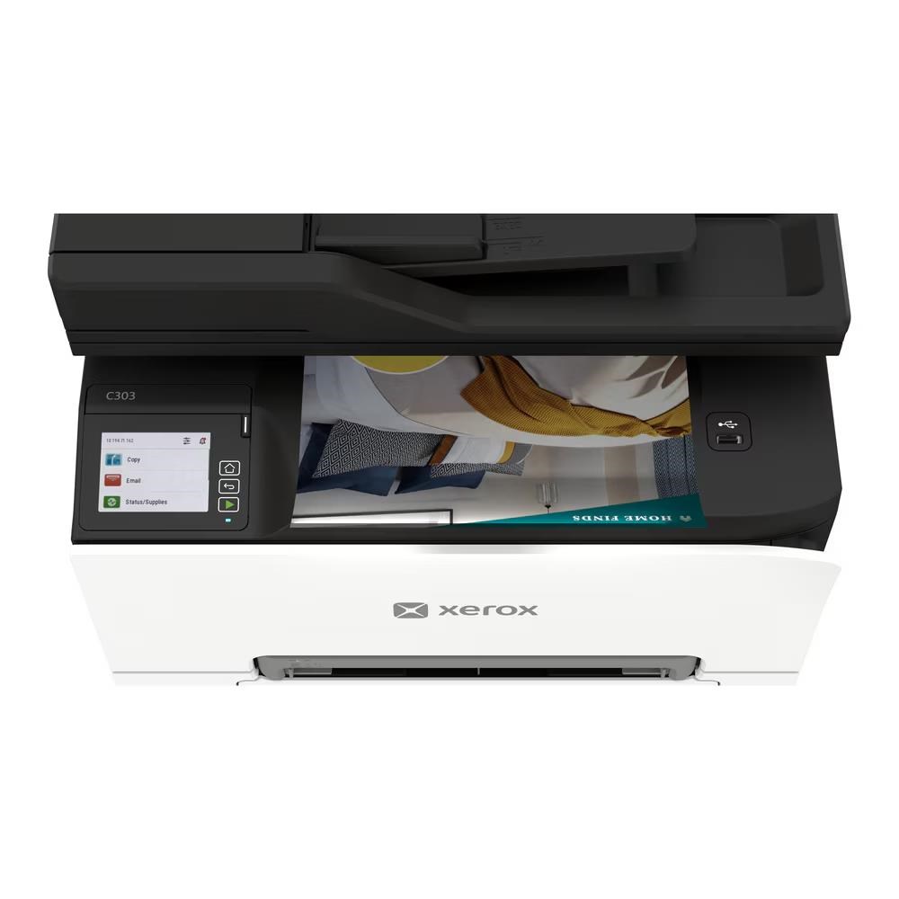 Xerox C303a,  barevná laser. multifunkce,  A4,  30ppm,  fax,  duplex,  DADF,  WiFi/ USB/ Ethernet,  1 GB RAM,  Apple AirPrint13 