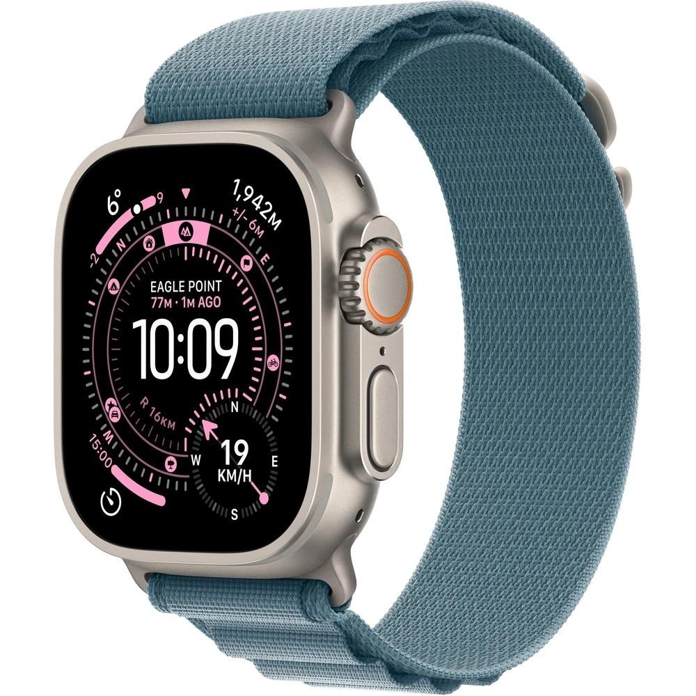 Apple Watch Ultra 3 GPS + Cellular 49mm Natural Titanium Case with Light Blue Alpine Loop - Large0 