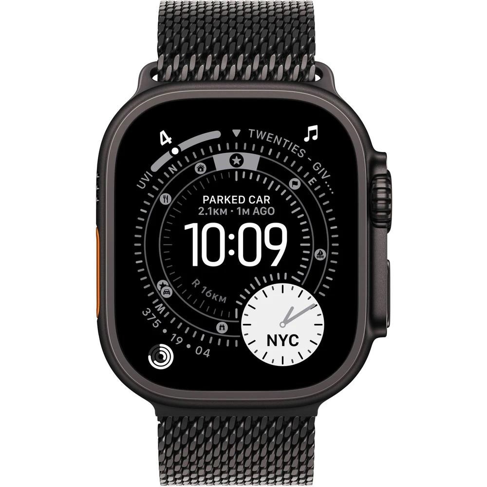 Apple Watch Ultra 3 GPS + Cellular 49mm Black Titanium Case with Black Titanium Milanese Loop - Large1 