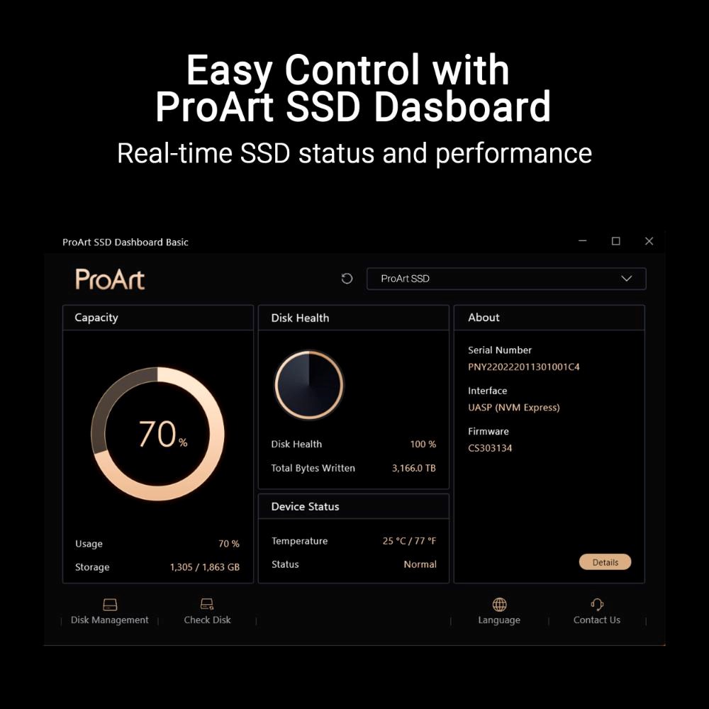 ASUS Externí box pro M.2 SSD ProArt PA410SU,  USB4,  M.2 2280,  černá12 
