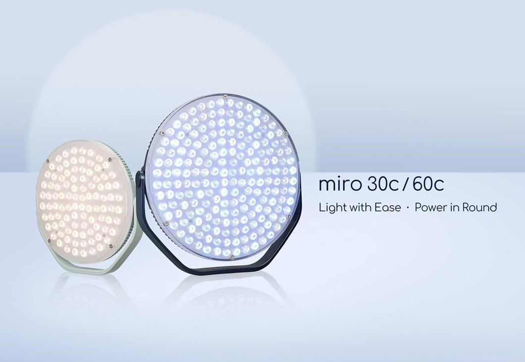 Nanlite Miro 60c LED Full-color Round Panel Light  (Mint Blue)3 