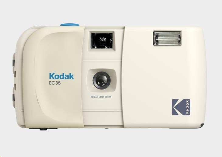 Kodak EC35 Film Camera Vanilla White + Kodak Ultra Max 24 Exp0 