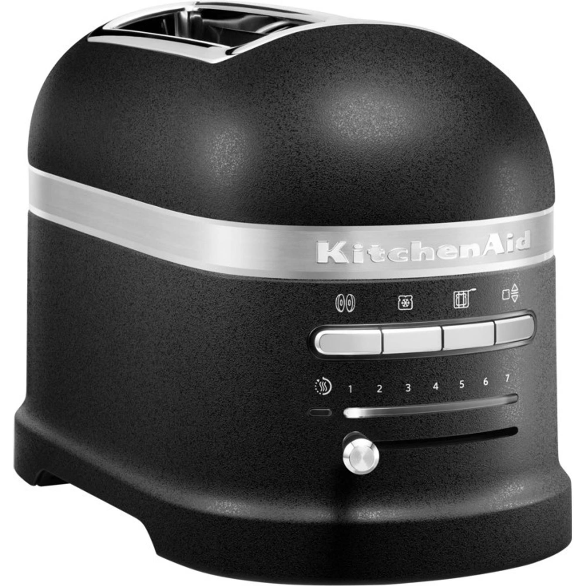 KitchenAid Artisan 5KMT2204EBK toustovač černá litina,  2 topinky,  auto senzor,  7 stupňů,  bagel,  rozmrazování0 