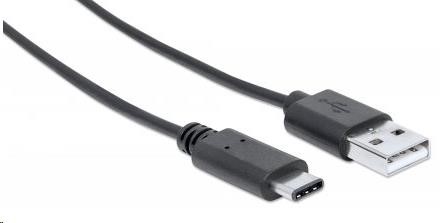 MANHATTAN USB kábel 2.0 C,  C samec /  A samec,  1 m,  čierna3 