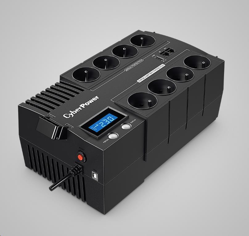 CyberPower BRICs Series II SOHO LCD UPS 1200VA/ 720W,  české zásuvky1 