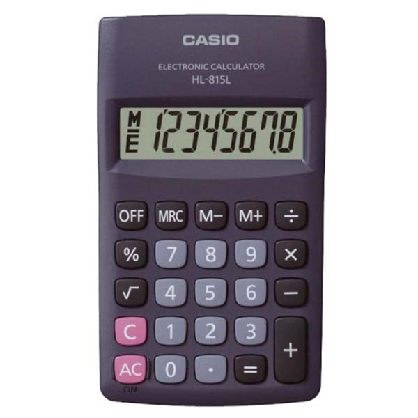 CASIO kalkulačka HL 815L BK, černá, kapesní, osmimístná0 