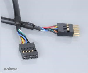 Interný predlžovací kábel portu USB AKASA,  40 cm1 