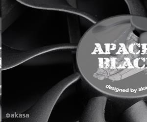 Ventilátor AKASA APACHE Black,  120 x 25 mm,  PWM regulácia,  extra výkonný a tichý,  HDB ložisko,  IP541 