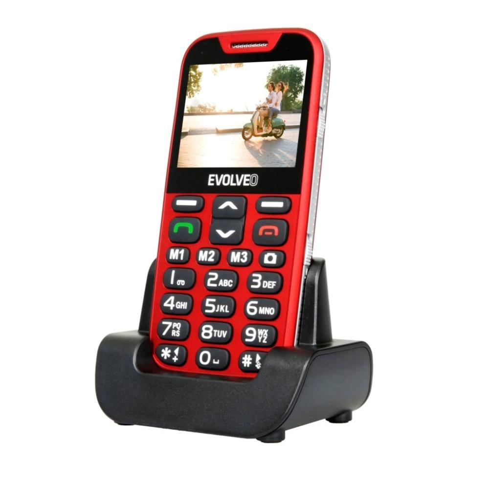 EVOLVEO EasyPhone XD,  mobilný telefón pre seniorov s nabíjacím stojanom (červený)2 