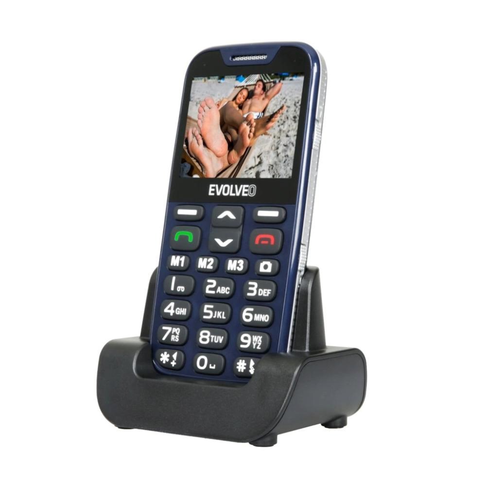 EVOLVEO EasyPhone XD,  mobilný telefón pre seniorov s nabíjacím stojanom (modrý)4 