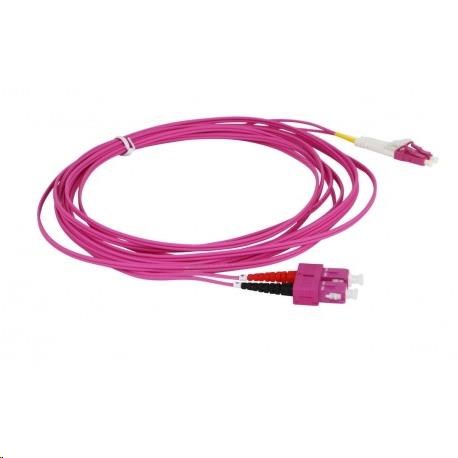 Duplexní patch kabel MM 50/ 125,  OM4,  SC-LC,  LS0H,  1m0 