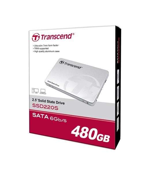TRANSCEND SSD 220S 480GB,  SATA III 6Gb/ s,  TLC,  hliníkové puzdro6 