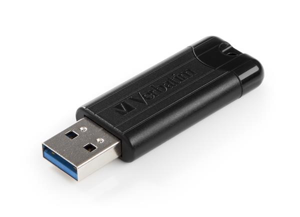 VERBATIM Flash Disk 64GB PinStripe USB 3.0,  čierna1 