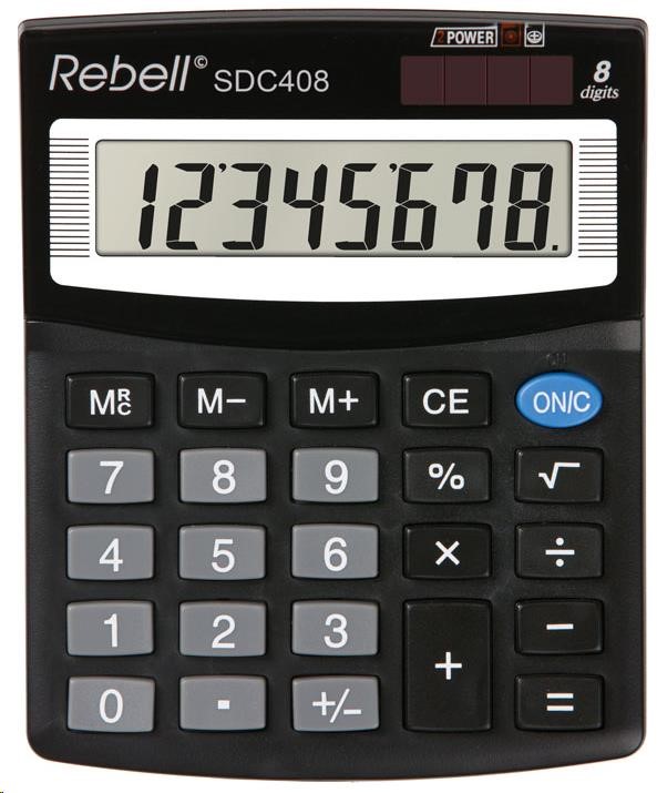 REBELL kalkulačka - SDC408 - černá0 