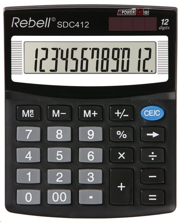 REBELL kalkulačka - SDC412 - černá0 
