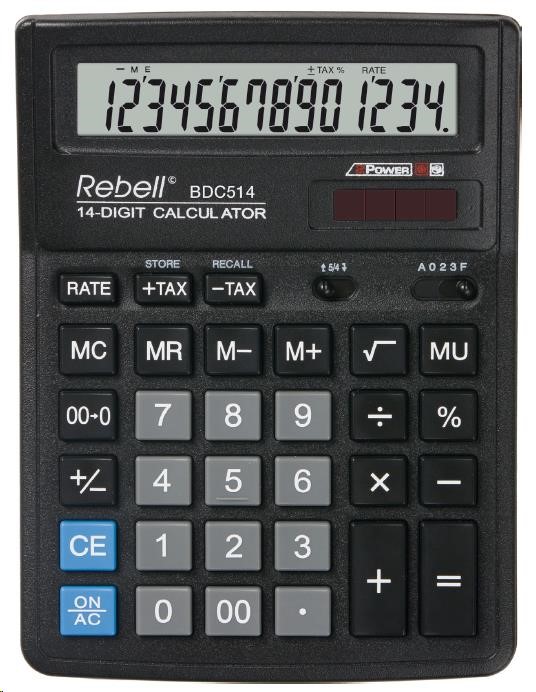 REBELL kalkulačka - BDC514 - černá0 