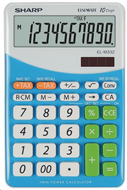SHARP kalkulačka - EL-M332BBL - modrá0 