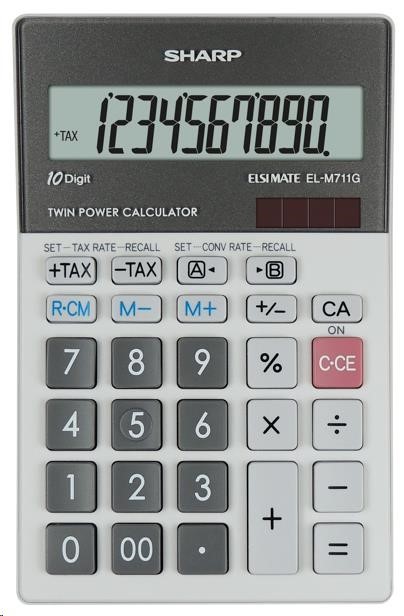SHARP kalkulačka - EL-M711GGY - stříbrná0 