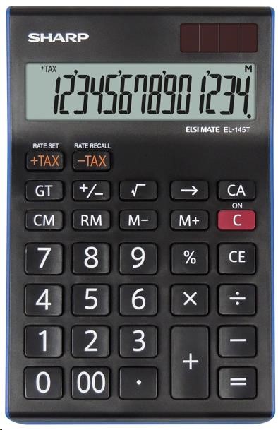 SHARP kalkulačka - EL-145TBL - černá0 