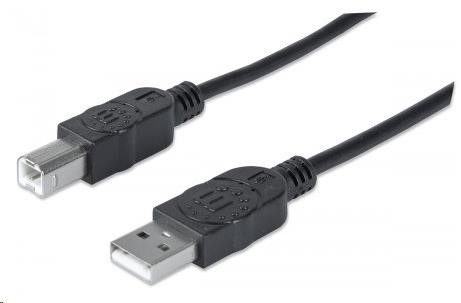 MANHATTAN vysokorýchlostný kábel USB pre zariadenia,  samec typu A /  samec typu B,  5 m (3 ft.),  Čierna2 