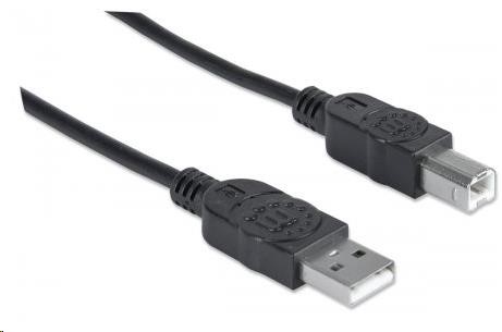 MANHATTAN vysokorýchlostný kábel USB pre zariadenia,  samec typu A /  samec typu B,  5 m (3 ft.),  Čierna4 