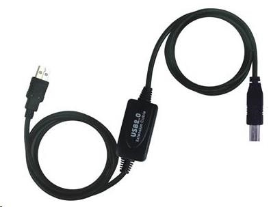PREMIUMCORD USB 2.0 opakovač a prepojovací kábel A/ M-B/ M 10m0 